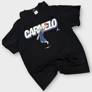 Vintage Y2K Carmelo Anthony Jordan Brand Graphic T Shirt Black Men’s Large V01